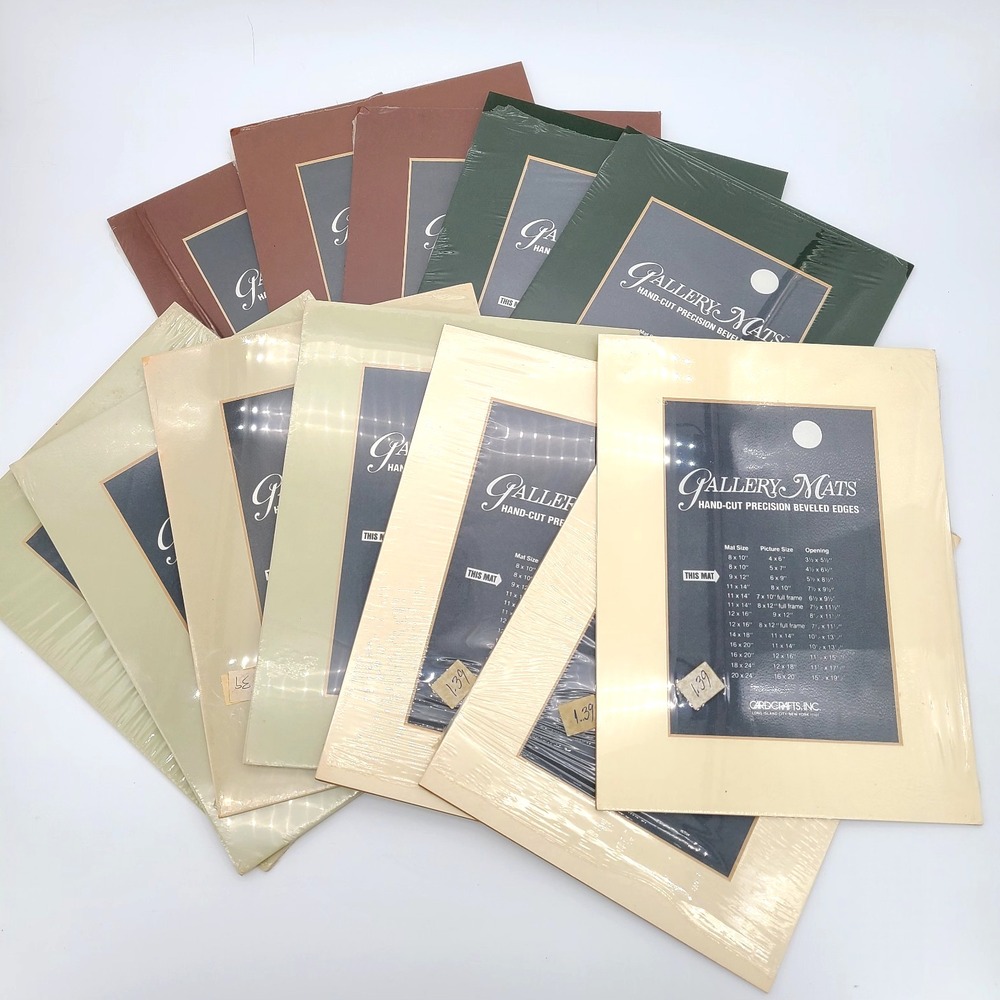 12 x Cardcrafts Acid Free 8x10 Gallery Mats Hand Cut Precision Beveled Edges